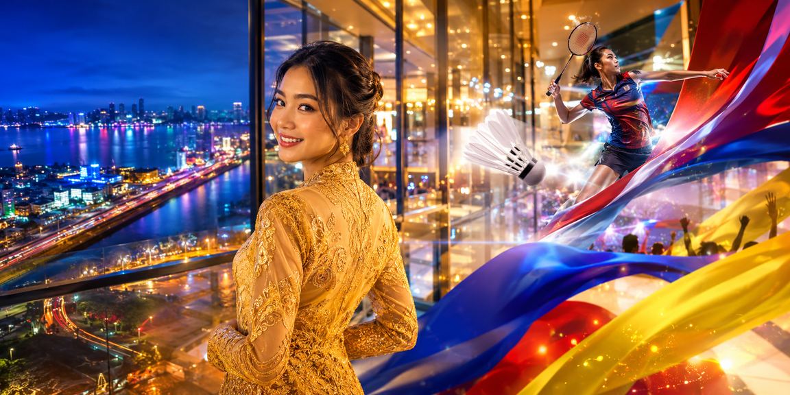 Hiburan kasino bergaya kebaya Johor dalam suasana malam untuk pengguna Malaysia