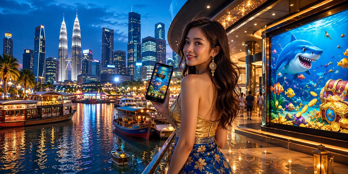Permainan memancing dalam talian bergaya Malaysia di skrin telefon bimbit
